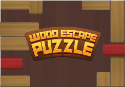 Wood Escape Puzzle, move the wooden blocks arranged on the board to allow the 
                                                specific main block to exit