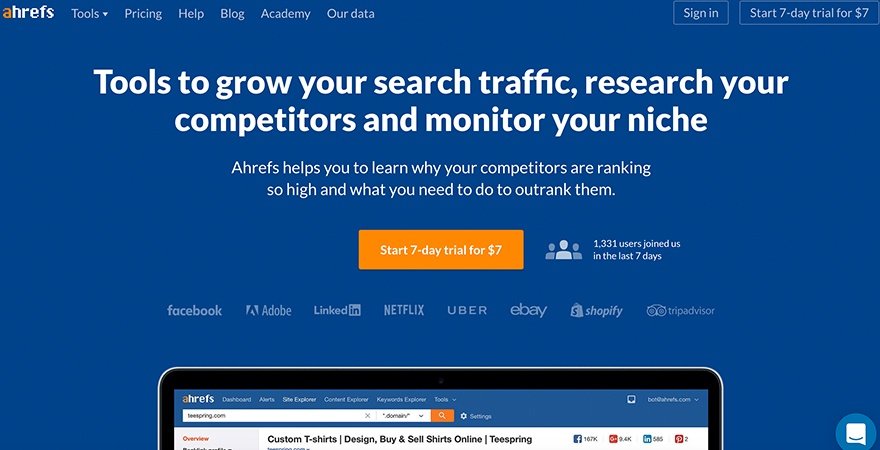 SEO Tools Ahrefs