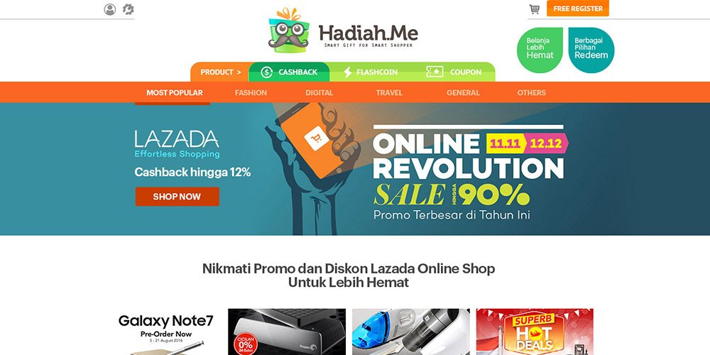 Hadiah.Me UI/UX Redesign Concept