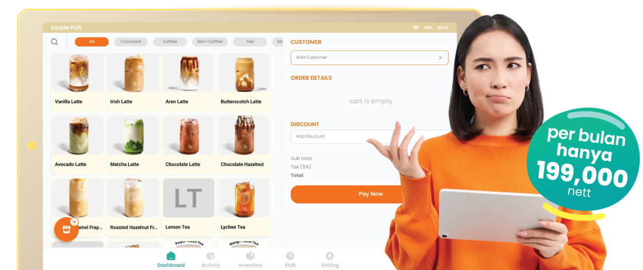KORPIE POS: Kelola Bisnis FnB Gak Pake Mahal - Udah Hemat, Lengkap Lagi!